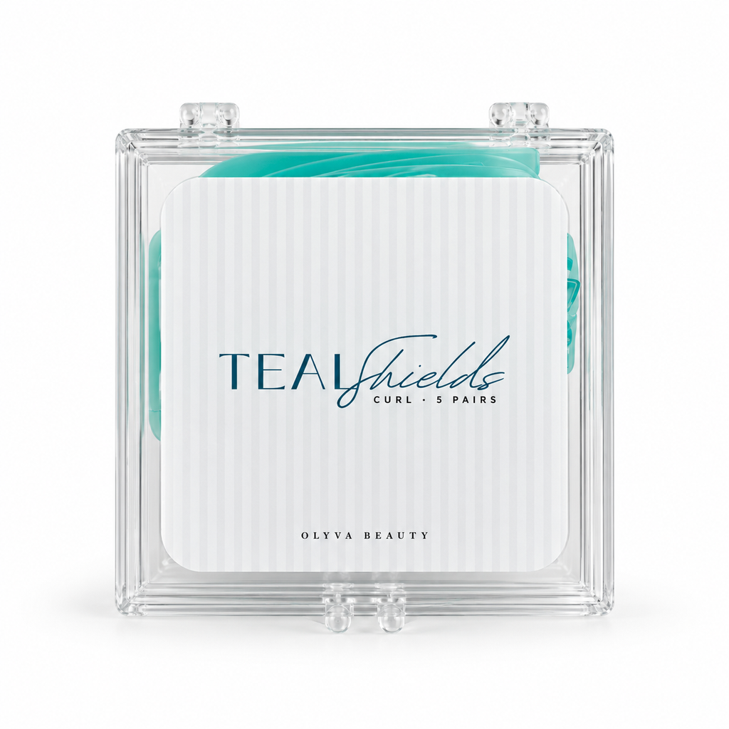 teal lash shields