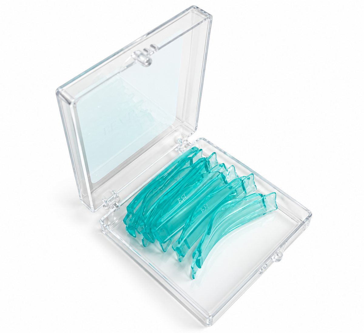 teal lash shields